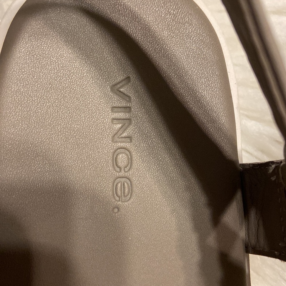 VINCE Sandals size 9 excellent condition color dark gray see all pictures - Picture 2 of 16